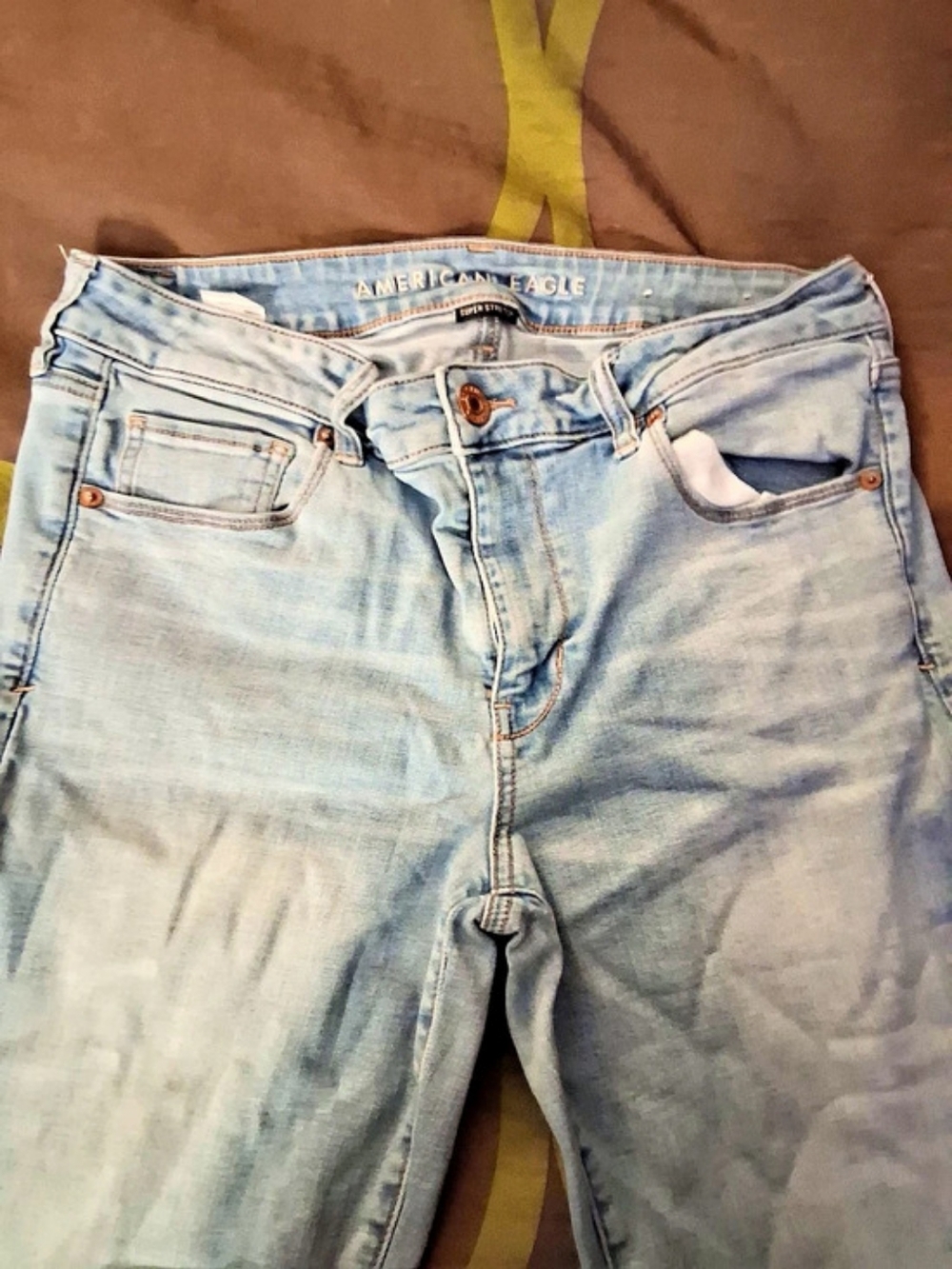 American Eagle Super Stretch Light Wash Skinny Jeans